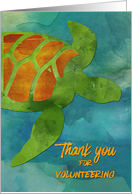 Thank You Volunteer Sea Turtle Marine Life Conservation Efforts card