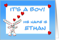 It's a boy, Ethan