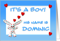 It's a boy, Dominic