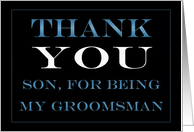 Groomsman Son Thank...