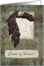 Female Eagle Scout Award Invitation Eagle In Flight, Flowers card