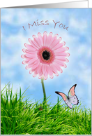 I Miss You card with...