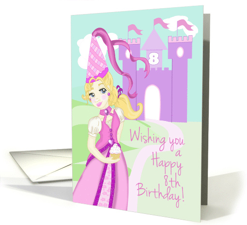 Happy 8th Birthday- Princess card (843584)
