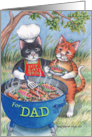 Cats & Father’s Day BBQ (Bud & Tony) card