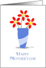 Happy Mother’s Day: Three Red Flowers card