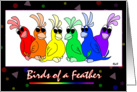 Rainbow Birds: Gay Birthday card