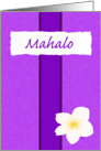 Plumeria Mahalo Violet card