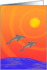 Anniversary: Dolphin Sunset card