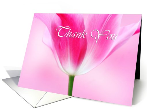 Lovely pink tulip, thank you, general card (754429)