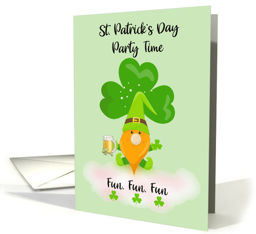 Fun St Patricks Day with Irish Gnome and Beer card (1722876)