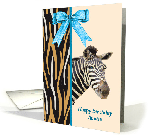 Birthday for Auntie with Zebra Image card (1757326)