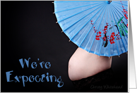 We’re expecting (Asian umbrella) card