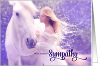 Pet Sympathy Loss of a Horse Angel and Purple card