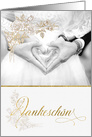 German Wedding Thank You Faux Gold Leaf card