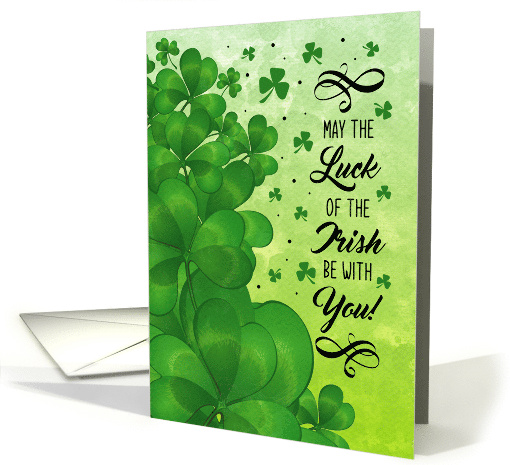 St. Patrick's Day Luck of the Irish Clover Border card (1674982)