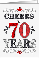 70th Birthday Cheers...