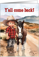 Goodbye Western Cowboy Y’all Come Back card