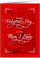 Romantic Valentine for Gay Partner with Red Hearts card