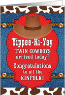 TWIN Baby Cowboys...