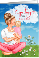 Personalized Expecting A Daughter Baby on the Way Announcement card