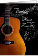 Music Lover’s Birthday Acoustic Guitar card