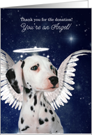 Donation Thank You You’re an Angel Dalmatian Dog for Business card