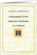 Volunteer, Thank You...
