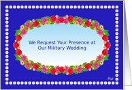 Our Military Wedding Party Invitation,Flower Garden Wreath card