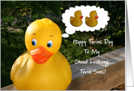 Parent to Boy Twins, Happy Twins Day! card