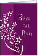 Wedding Save the Date - Plum and Yellow Flowers card