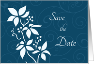Wedding Save the Date - Turquoise Blue Floral card