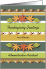 Business Thanksgiving greetings for Administrative Assistant card