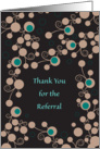 Business Thank You for Referral, digital abstract card