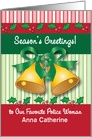 Personalized Season’s Greetings for a Police Woman card