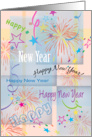 After I’m Gone Happy New Year, fireworks, streamers card