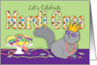 Squirrel Mardi Gras Celebration King Cake card