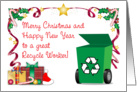 Christmas for Recycle Worker, decorations card
