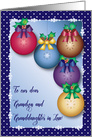 Christmas for Grandson & Granddaughter in Law, ornaments card
