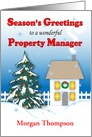Custom Season’s Greetings for Property Manager, House card