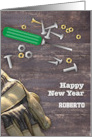 New Year Custom For Him Glove Tools card