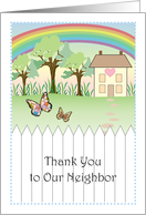 Thank You to Neighbor, primitive look card