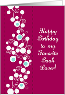 Happy Birthday to Book Lover, Bookmark gift card