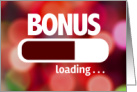 Holiday bonus for employees, computer loading feature card