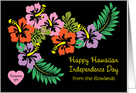 Custom Happy Hawaiian Independence Day November 18 card