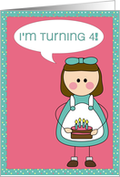 i'm turning 4 - girl...