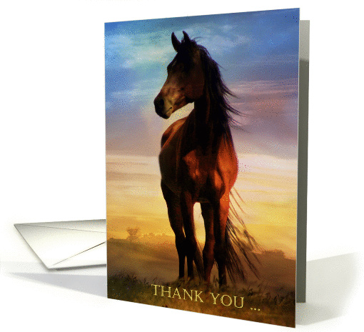 Horse thank you from veterinarian card (1276114)