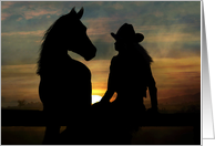 cowgirl and horse...