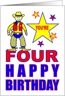 YOU'RE FOUR HAPPY...