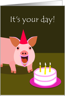 Pig with Birthday...