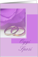 Purple Rose Italian Wedding Invitation card
